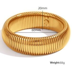 Pulsera estilo egipto elegante  60mm alto + 20mm ancho gold color