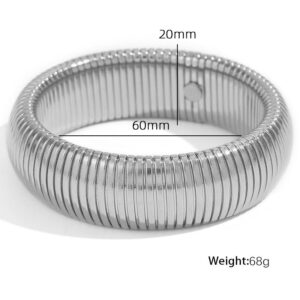 Pulsera estilo egipto elegante  60mm alto + 20mm ancho silver color