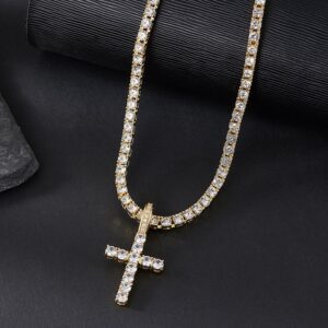 Cadena de varon full diamantes gold color