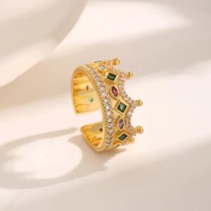 Anillo ajustable corona estilo 1