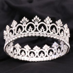 Corona circular king and queen silver color / premium