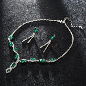 Set gotitas estilo silver and green color | Nueva Colección