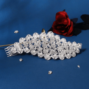 Accesorio para el cabello tono Silver full diamantes estilo3