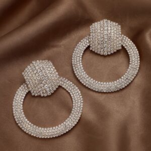 Aretes redondos eleganes momento especial / diamantes