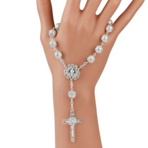 Rosario de mano para colocar en vehiculo tono silver