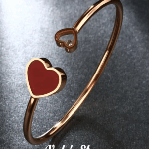 BRAZALETE DE MANO CON CORAZON ROJO
