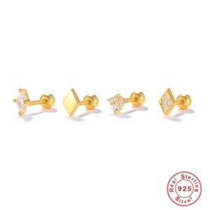 Set cartilago 4 piezas / gold color