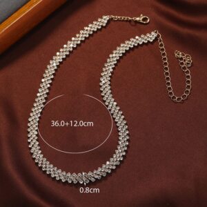 Cadena de mujer full diamantes gold and white color