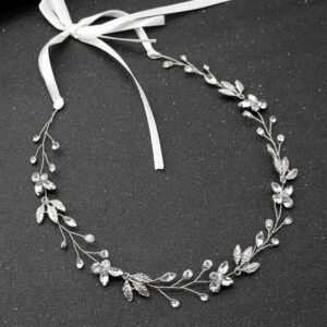 Accesorio para el cabello novia silver color elegante E2