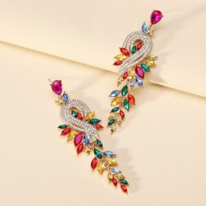 Aretes noche | Gold and Red Color