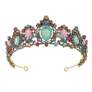 Corona tono menta y rosa