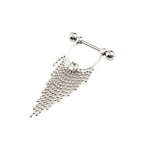 Anillo de pecho con diamante en cadena colgante / PAR