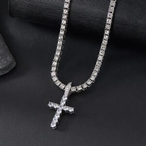 Cadena de varon full diamantes silver color