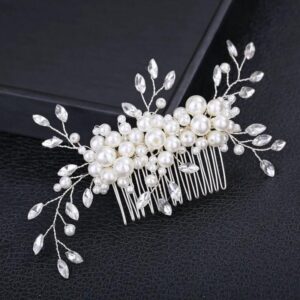 Accesorio para el cabello novia silver color elegante E5