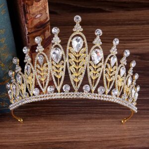 Corona Premium diamante grande y superior pequeño tono white and gold