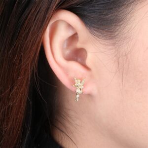 Arete tachuela adas doradas
