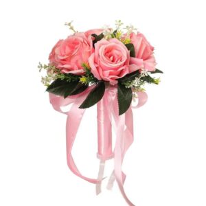 Ramo novia con cinta pink color