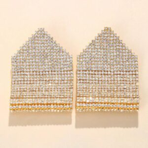 Aretes multples diamantes grandes full gld