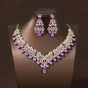 Elegante | Aretes y collar momento especial White Color