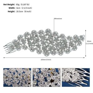 Accesorio para el cabello tono Silver full diamantes estilo2