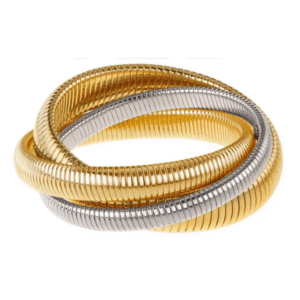 Conjunto de 3 pulseras gold y silver color