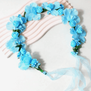 Diadema de flores skyblue para niña color | Nueva Colección