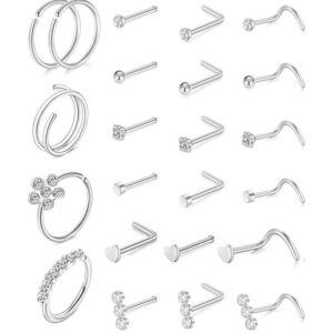 Set 23 piezas, piercing silver color | Nueva Colección
